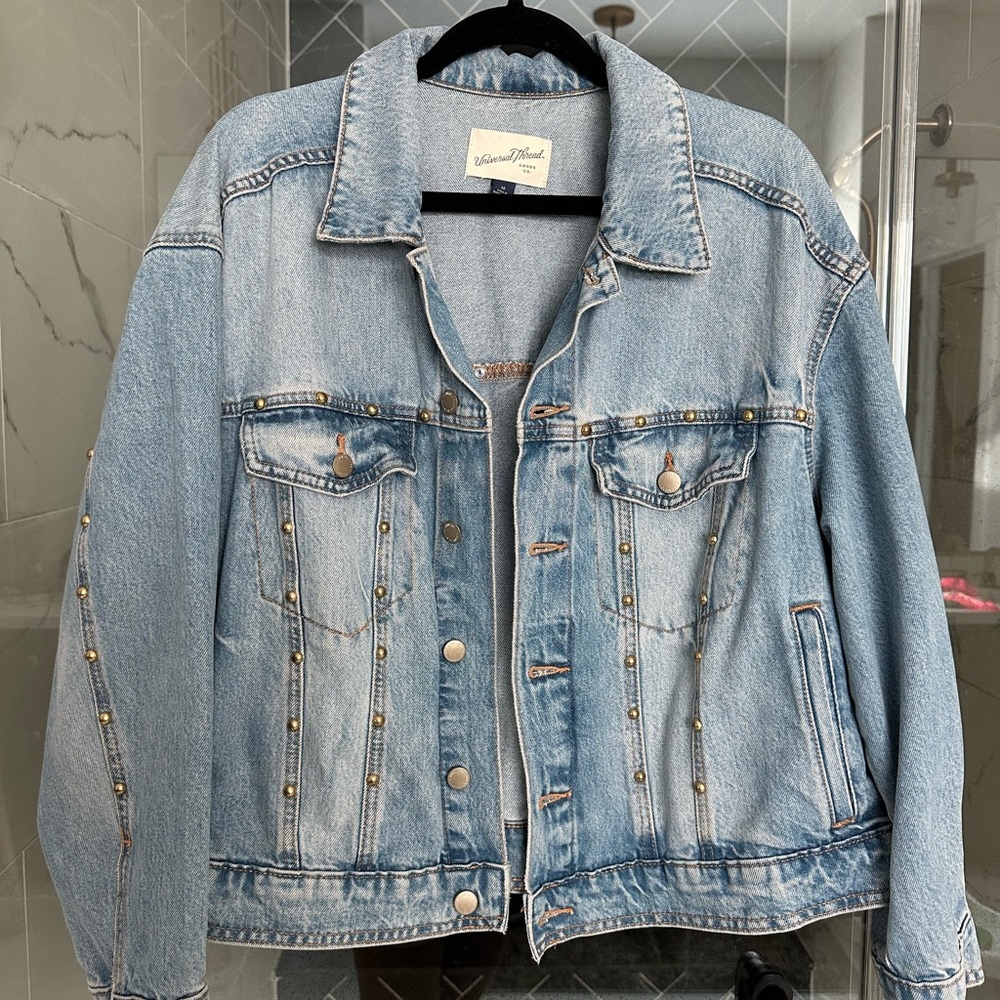 Universal Thread Light Blue Studded Denim Jacket
